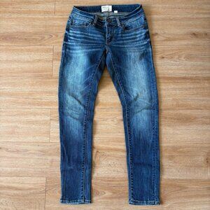 BKE Stella Mid Rise Ankle Skinny Denim Jeans Medium Blue Women’s Size 25